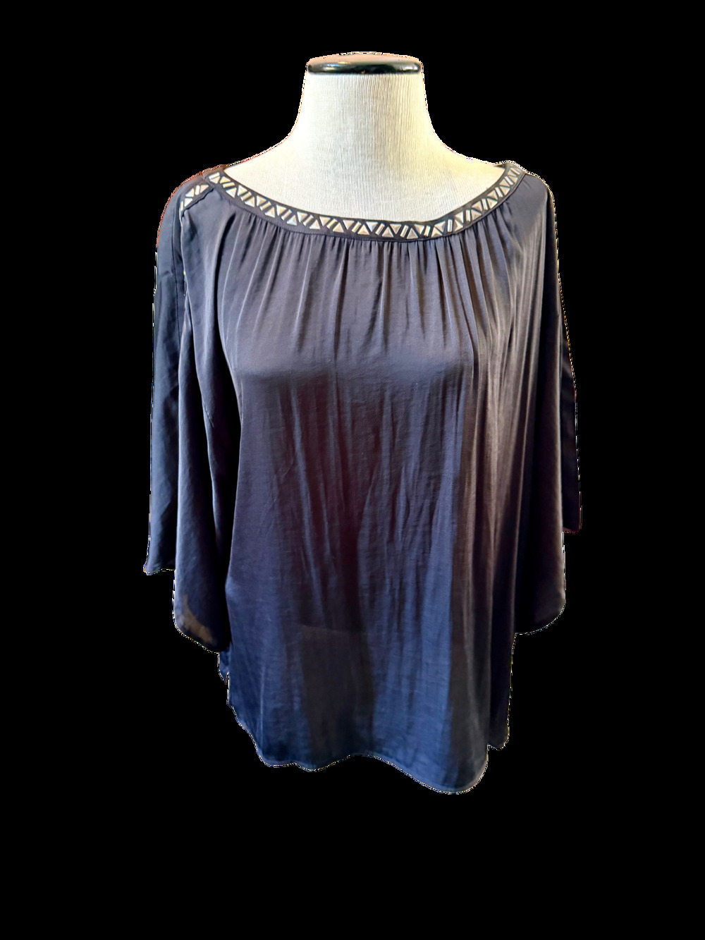 Vince Camuto Women's Size XXL Black Bat Wing Blouse